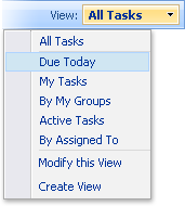 Different views of a task list