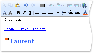 Formatting toolbar for enhanced text field in browser