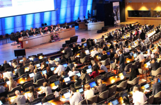 Conference with many people